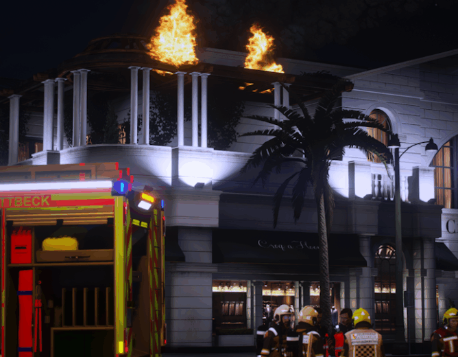 Dachstuhlbrand in Einkaufszentrum Del Pero – Berufsfeuerwehr Stettbeck im Einsatz