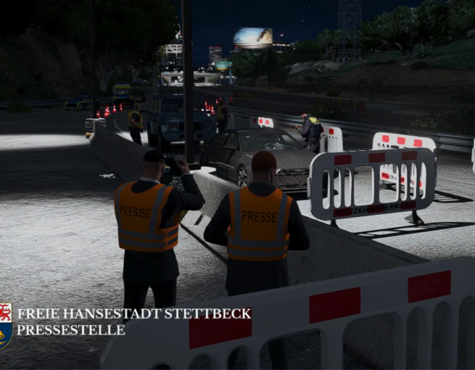 Verkehrskontrolle mit anschließendem Verkehrsunfall